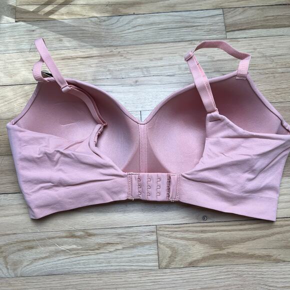 NEW TrueKind Women's L Supportive Comfort Wireless Shaping Bra Pink T Shirt - Picture 2 of 9